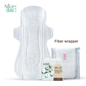 Serviette hygiénique ultra-fine 100% coton biologique avec protection anti-fuites pour flux abondant - Product Image 6