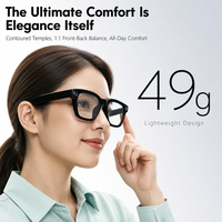 Lunettes intelligentes avec caméra 20MP, écran 2 pouces, batterie 5 jours, prise en charge de la navigation, notifications, capture d'image ultra-claire
