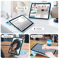 Étui de tablette antichoc en acrylique avec support magnétique rotatif à 360 degrés anti-chute pour iPad 10e génération A16 avec support pour stylet