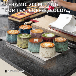 Mug à café en céramique écologique de style Japandi, 200 ml, sans anse, compatible micro-ondes et lave-vaisselle - Product Image 2