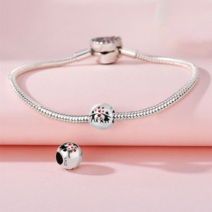 Charm bạc Sterling Silver Family Series Mẹ và Con, chất liệu Plata 925, phụ kiện làm vòng tay tự chế, mặt dây chuyền, hàng mới về, bán chạy, giá sỉ - Product Image 4