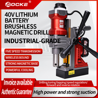 Perceuse magnétique sans fil AOCKE 40V, perceuse magnétique portable sans fil 1600W, machine de perçage magnétique électrique industrielle