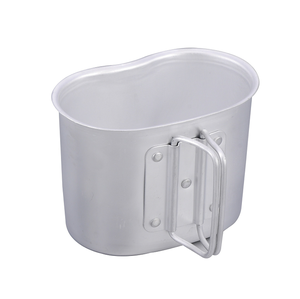 แก้วอลูมิเนียม HBMT05 สำหรับตั้งแคมป์กลางแจ้ง ขนาด 0.7 ลิตร พร้อมหูจับชุบโครเมียม สีซาติน - Product Image 1