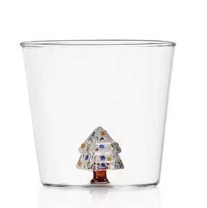 Vente en gros de gobelets à eau en verre résistant à la chaleur, personnalisés, série de Noël, bonhomme de neige 3D, arbre de Noël - Product Image 4