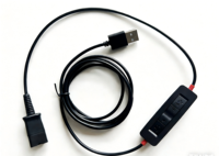 Accessoires pour casque de centre d'appels, câble adaptateur USB QD DA95 compatible Plantronics QD, contrôle du volume du haut-parleur et du micro inclus