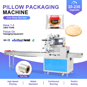 Hot Selling Multi-Functional Spiral Pillow Packaging <b>Machine</b> for Thin <b>Pancake</b> Burrito Hamburger Food for Flow Wrap <b>Machine</b> - Product Image 1