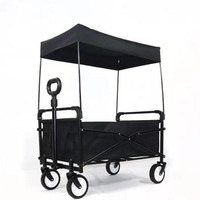 Chariot utilitaire pliant de plage de charge 80KGS avec toit détachable de Wheelsand, caddie de jardin