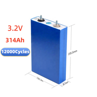 Batterie LiFePO4 rechargeable E/CORNE X 314Ah 3.2V pour système d'énergie domestique et stockage de panneaux solaires, en stock UE