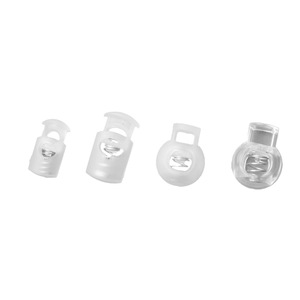 Hebilla de resorte transparente de plástico, con orificio único, cuentas redondas, doble orificio, ajustable, tipo hongo, para accesorios de bolsos y prendas, duradera - Product Image 3