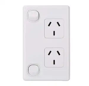 Australian Standard Recessed 2 Pole Switch smart wall light switch socket with bank light for Wall Switches