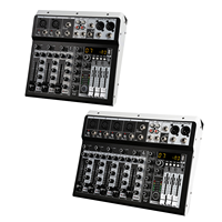 Petite console de mixage filaire 4/6 canaux, mixeur audio professionnel avec effets numériques DSP pour diffusion en direct et petits spectacles