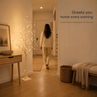 Arbre lumineux LED 8 modes 120 cm en bouleau blanc, guirlande féerique, arbre scintillant de table, décoration lumineuse pour la maison, la chambre et Noël