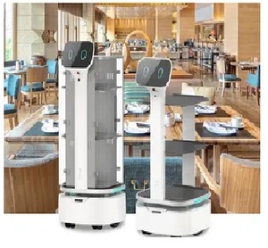 <span class=keywords><strong>Robot</strong></span> <span class=keywords><strong>Camarero</strong></span> para Restaurante MiCity, <span class=keywords><strong>Precio</strong></span> de Fábrica, con Navegación Láser, 4 Bandejas, Carga Útil de 40 kg, para Servicio de Entrega de Alimentos - Product Image 2