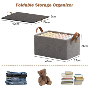 Hot Seller Large Capacity Cotton Clothes Organizer Durable Eco-Friendly Collapsible Storage <b>Basket</b> for <b>Shelves</b> - Product Image 3