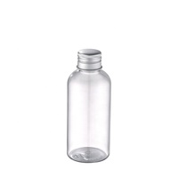 Récipients cosmétiques en plastique transparents vides de 30ml 50ml 100ml 150ml pour bouteille de sérum de lotion tonique liquide avec bouchon à vis en aluminium