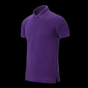 Design Customized Purple for Polo Shirt with Big Size Flower Patch Logo Print 100% Cotton High Quality Training Shirt Ready to - Product Image 1
