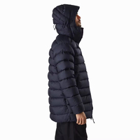 Manteau d'hiver matelassé épais à capuche pour homme, veste longue zippée unie décontractée