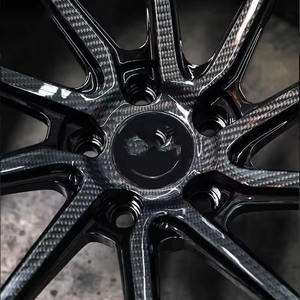 Nouvelles jantes sport en fibre de carbone forgée à cinq branches, 5 trous, entraxe 115 mm, 17-26 pouces, argentées, à déport profond, pour AUD - Product Image 6