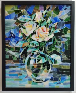 Mosaïque en verre au design moderne pour mur de chambre d'hôtel, motif de parquet coupé à la main, épaisseur 4mm, utilisation intérieure - Product Image 6