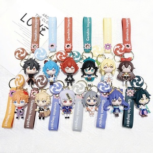 Llavero Creativo de Dibujos Animados con Figura de PVC de Zhongli, Colgante para Bolsa, Impermeable, Keqing, <span class=keywords><strong>Ganyu</strong></span> - Product Image 1