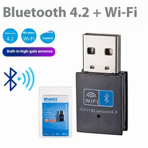 2 en 1 Mini tarjeta de red doméstica USB inalámbrica <span class=keywords><strong>WIFI</strong></span> + <span class=keywords><strong>Bluetooth</strong></span> 4,2 150Mbps computadora de escritorio MAC externa para computadora portátil directa - Product Image 3