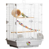 Cage à oiseaux en acier allié Craftsboys, 24,8 pouces, cage à perroquet (24,8x14,6x11 pouces), barre horizontale, 2 mangeoires, balançoire pour utilisation en intérieur/extérieur