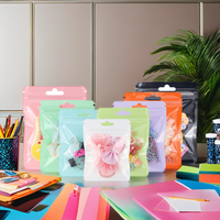 Bolsa con cierre de cremallera de PE transparente de color, bolsita, Material de embalaje bonito, bolsas para pendientes con cierre hermético, anillos, Relojes