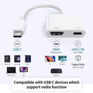 Adaptador USB-C HDTV <span class=keywords><strong>4K</strong></span> con Cable Trenzado de Nailon, Compatible con iPhone, iPad, MacBook, <span class=keywords><strong>Galaxy</strong></span>, Surface, Conector HDMI, Adaptador VGA, Hub USB - Product Image 4