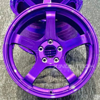 Jantes forgées monobloc XINLAI personnalisées électriques violettes à rayons ouverts et à déport profond, 18-24 pouces, 5x120 5x114.3 5x112, pour Audi
