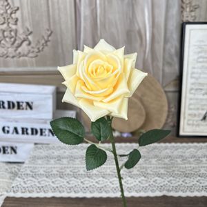Fleur artificielle en soie, couleurs champagne, faite à la main pour les arrangements floraux à domicile, les mariages, la décoration d'événements - Product Image 2