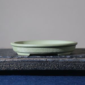 Maceta Ovalada de Arcilla Morada para Bonsái, Hecha a Mano con Grabado, Macetas de Escritorio - Product Image 4