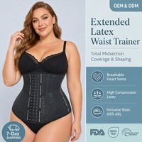 Gilet amincissant pour femme à torse long, haute compression, en latex, sculptant la taille et le corps, taille unique, grande taille 6XL