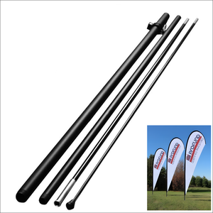 Promotional Outdoor Teardrop Feather Flagpole for Beach Travel Automotive Digital Printing on Durable Polyester Flags Banners