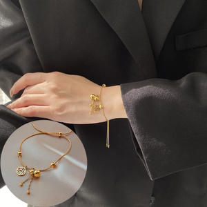 Bracelet pendentif sablier en acier inoxydable plaqué or 18 carats, nouvelle tendance vintage, bijoux pour femme, idéal pour mariage et soirée – Meilleures ventes - Product Image 4