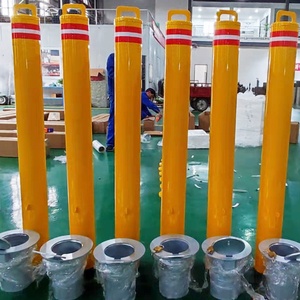 เสาสำหรับถนนเหล็กสีเหลืองถอดออกได้ - Product Image 6