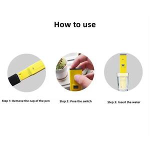 เครื่องวัดค่าพีเอชแบบพกพา ช่วงค่าพีเอช 0.0-14.0 พร้อมการปรับเทียบอัตโนมัติ ATC สำหรับเครื่องมือทดสอบคุณภาพน้ำ ความยาว 150 มม. - Product Image 5