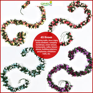 Flores artificiales Seda <span class=keywords><strong>Rosa</strong></span> Vides Plantas verdes Puerta Cabeza Boda Decoraciones para el hogar Decoraciones para el techo - Product Image 3