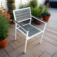 Chaise de terrasse pour café, restaurant, mobilier d'extérieur, chaise de salle à manger en plastique et bois, chaise empilable pour balcon, jardin, café