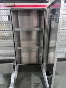 New 68'' X 80'' Aluminum Truck Headache Rack with Middle Door Full Tray Chain Hanger - Product Image 5