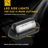 Feux latéraux de camion à LED 6LED 12v/24v, 6000K, feux de plaque d'immatriculation pour voiture, remorque, SUV, camion, nouveau feu de plaque d'immatriculation, feu arrière