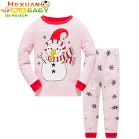 Pyjama d'hiver unisexe pour tout-petit garçon, ensemble de pyjamas pour enfants à manches longues en coton avec motif imprimé, pyjama épais pour bébé