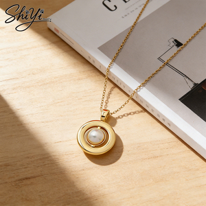 <span class=keywords><strong>Collana</strong></span> di Lusso con Globo Rotante, Ciondolo a Sfera Girevole in Rame Placcato Oro, Gioielli alla Moda Anti-Appannamento - Product Image 6