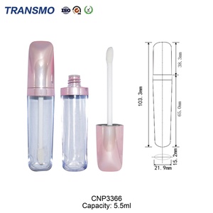 หลอดลิปกลอสแบบแบนขนาด 5 มล. พร้อมหัวแปรง สำหรับบรรจุลิปกลอสแบบเติมได้ ทำเองได้ สำหรับเครื่องสำอางแบบกำหนดเอง - Product Image 3