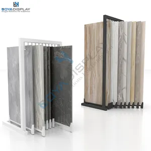 Ceramic Tile Rack Custom Factory Direct Sale Metal Small Sliding Ceramic Tile Display Rack For 24*24 Inch Tile Display Stand