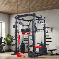 Máquina Smith para Entrenamiento de Fuerza de la Parte Superior del Cuerpo, Equipo de Gimnasio en Casa y Máquina de Levantamiento de Piernas