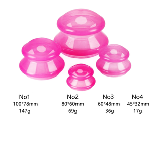 Usage domestique professionnel ventouses thérapie masseur ensemble 100mm-45mm aspiration sous vide Silicone multicolore corps <span class=keywords><strong>visage</strong></span> Massage dos - Product Image 6