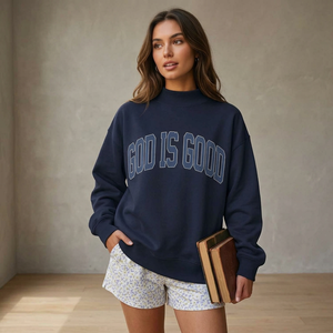 Professional Quality Women Mock Neck Terry Fleece Casual Autumn Wear Polyester/Cotton Breathable Custom Logo Front - Product Image 1