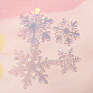 Set di 4 Decorazioni per Torta in Acrilico con Fiocchi di Neve per <span class=keywords><strong>Natale</strong></span> <span class=keywords><strong>e</strong></span> Capodanno, Topper per Torta di Compleanno - Product Image 6