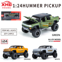 Modèle de camionnette Hummer en alliage moulé sous pression à l'échelle 1:24, jouet de collection pour garçons, cadeau