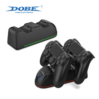 Station de charge double DOBE pour manettes PS4 Slim et Pro avec 9 modes d'éclairage RVB, station de charge rapide pour 2 manettes